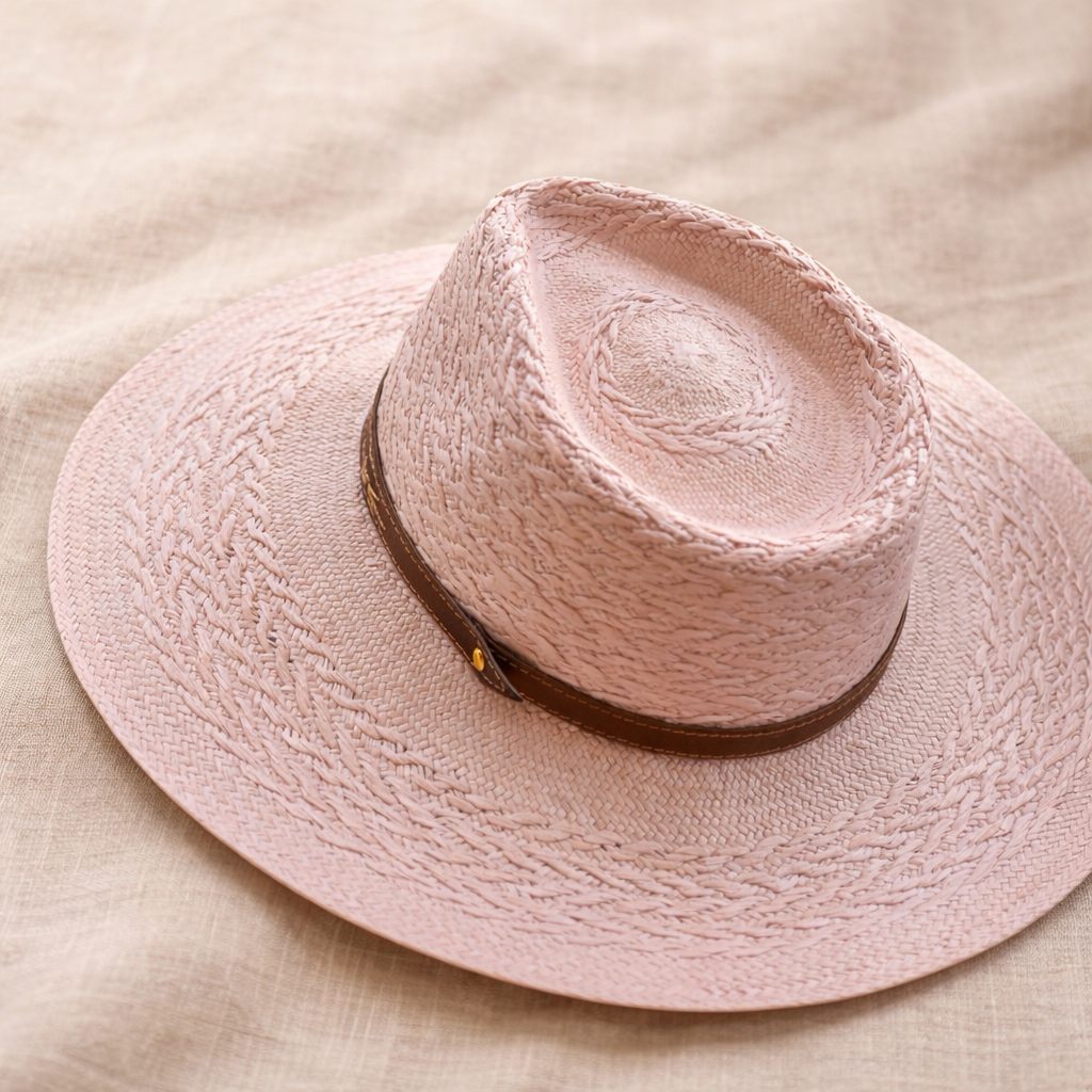 Camelia Hat with Leather Band