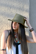 Cordovan Scalloped in Olive