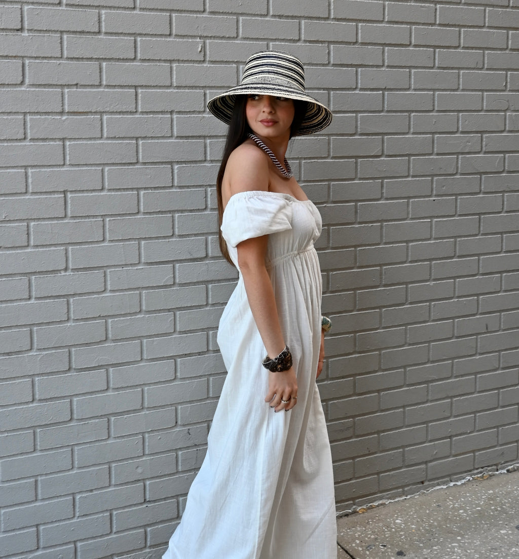 St. Tropez Bucket Black Stripe