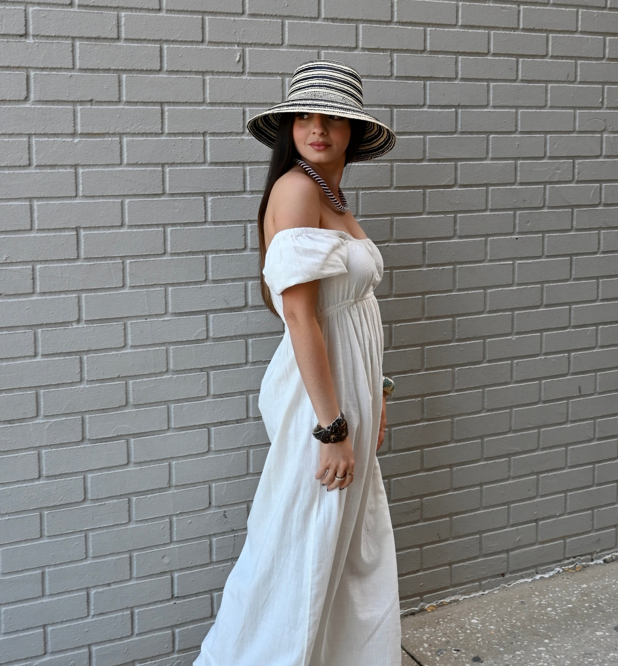 St. Tropez Bucket Black Stripe