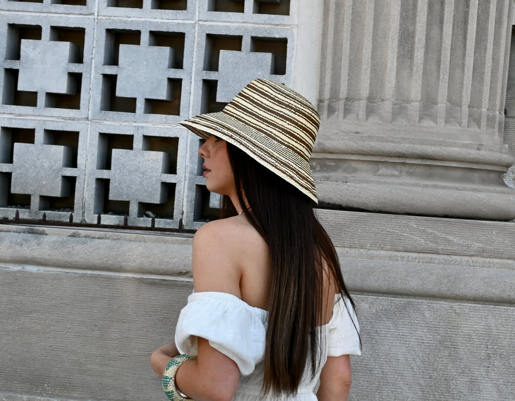 St. Tropez Bucket Brown Stripe