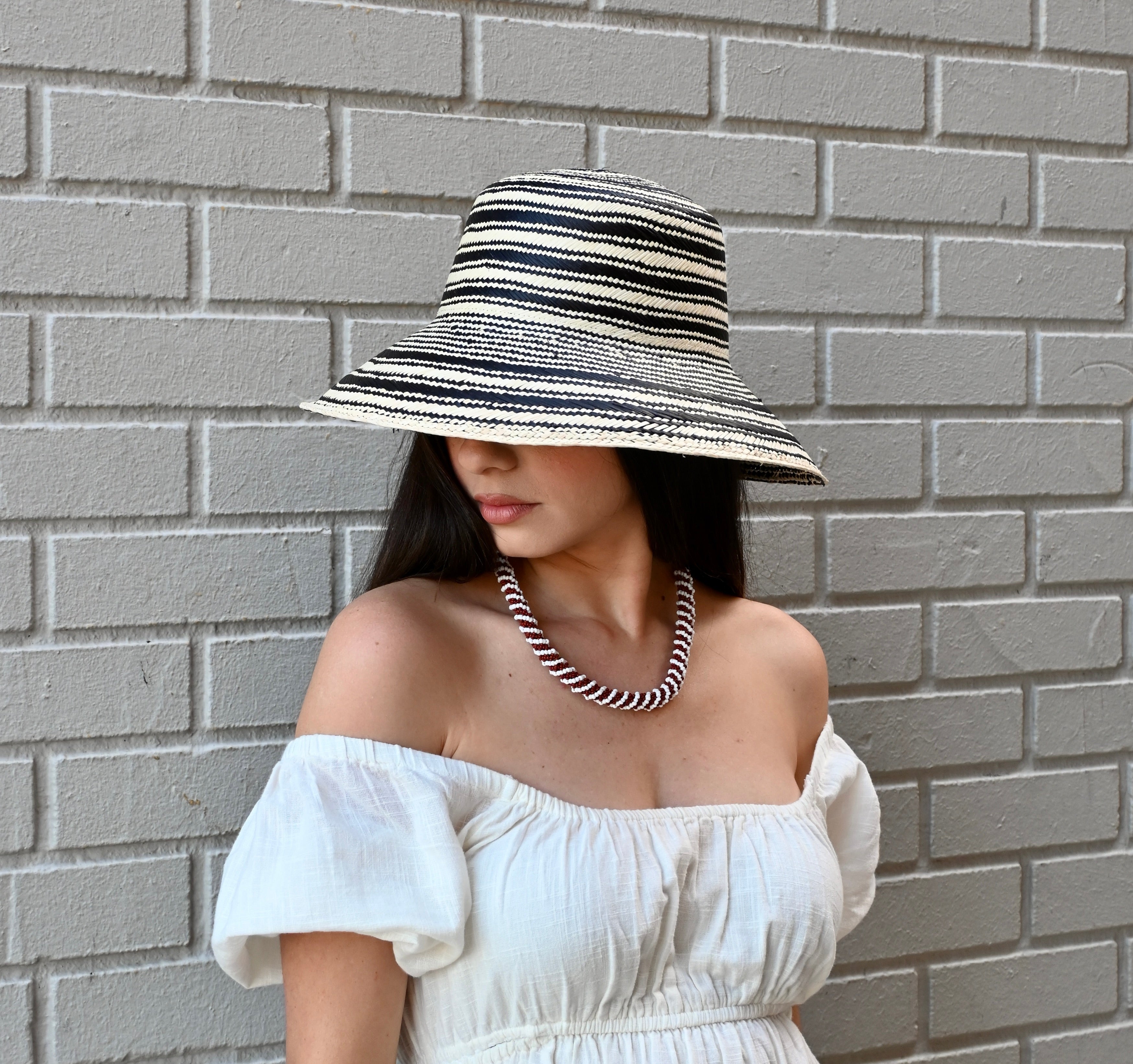 St. Tropez Bucket Black Stripe